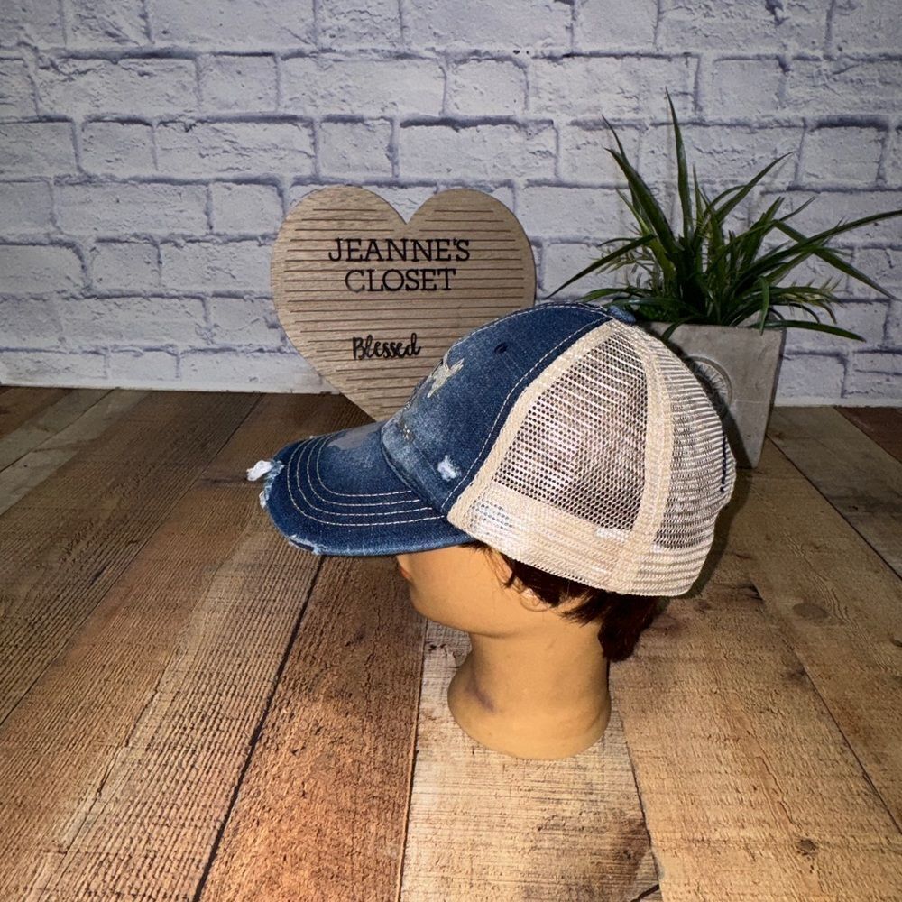 Embroidered Fat A** Ranch & Winery Distressed Cap Hat Fredericksburg Tx View 4